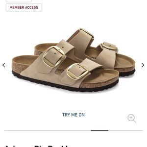 Birkenstock Arizona Big Gold Buckle Leather Sandals